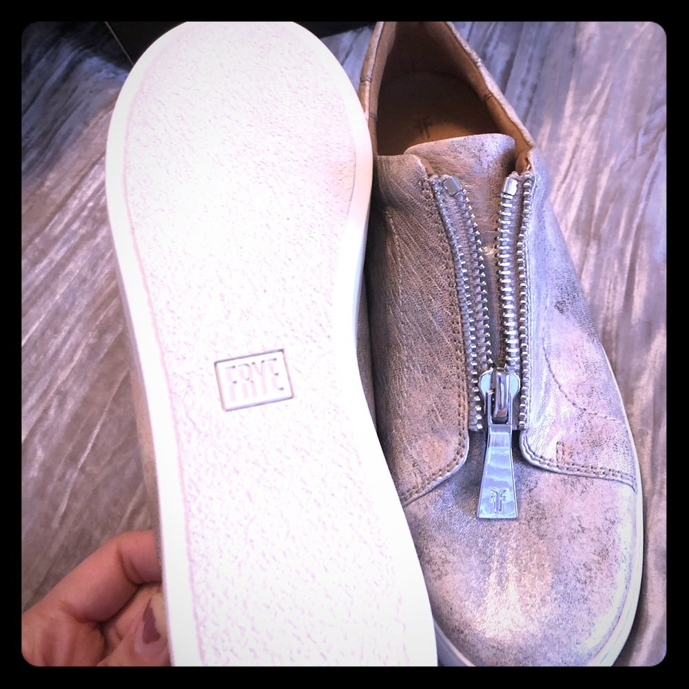 FRYE metallic Zena Zip Low sneakers